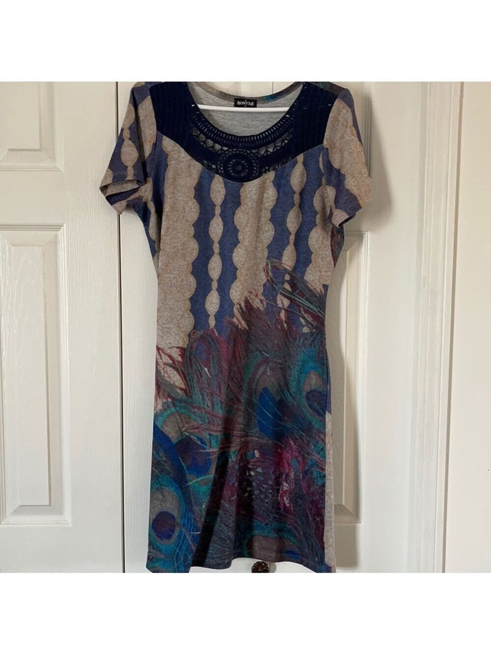 Onyx peacock feather dress🔥🔥 size M.